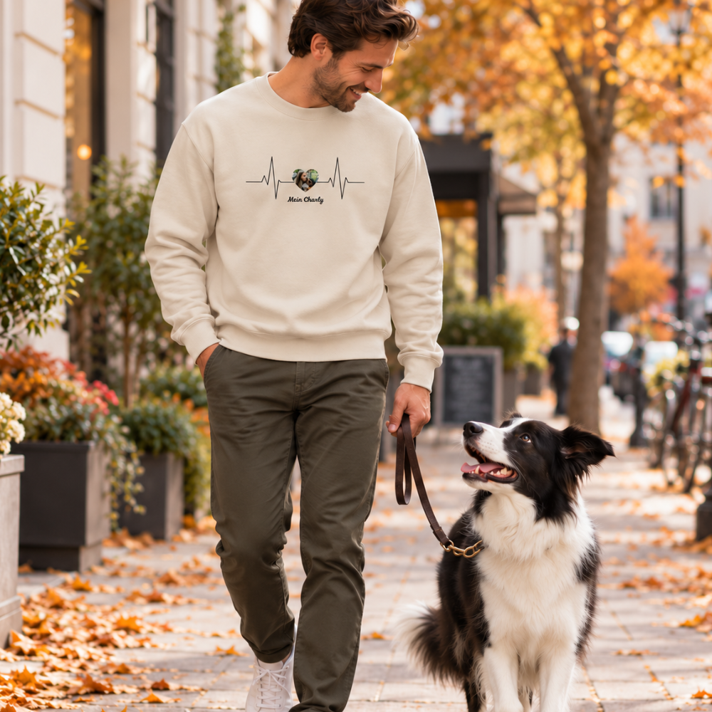 Personalisiertes Sweatshirt ''Herzschlag Haustier''