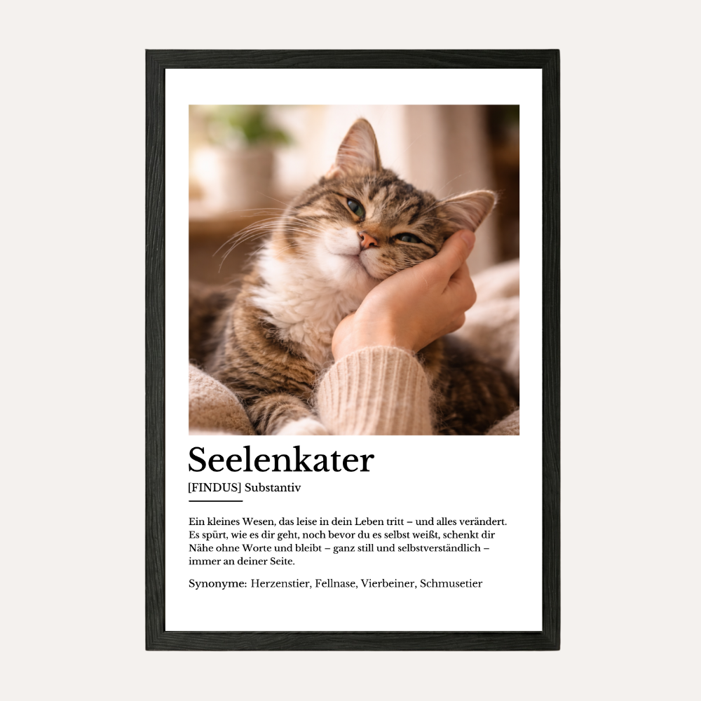Personalisiertes Katzen-Poster "Seelenkatze"