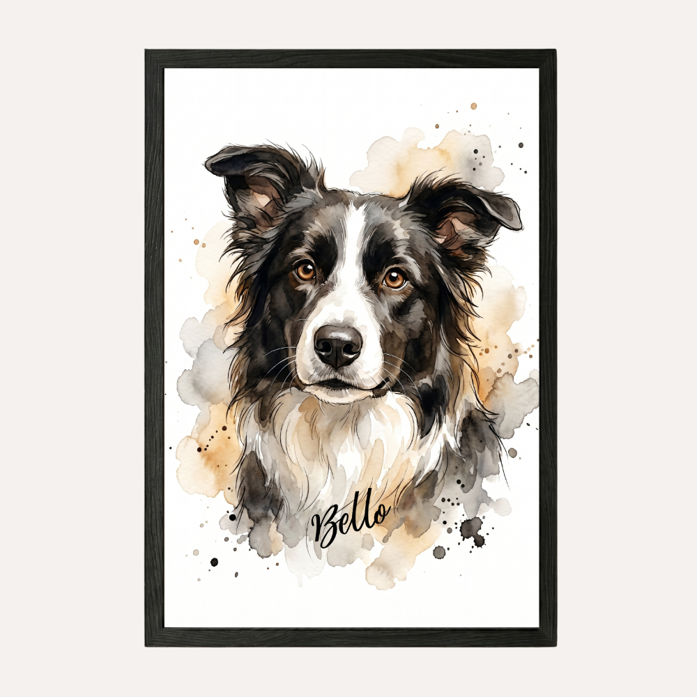 Personalisiertes Haustier-Aquarell "Wasserfarben"