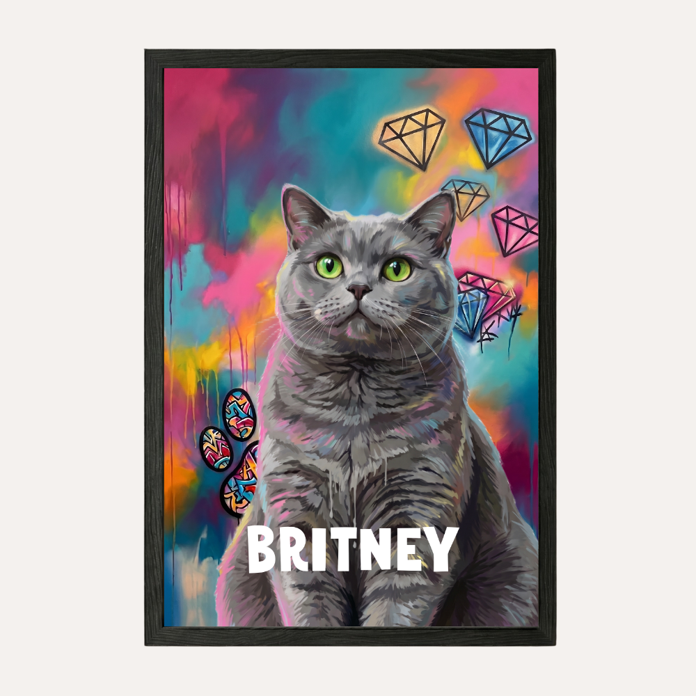 Personalisiertes Katzen-Poster "New Graffiti"