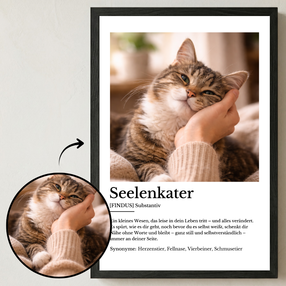 Personalisiertes Katzen-Poster "Seelenkatze"