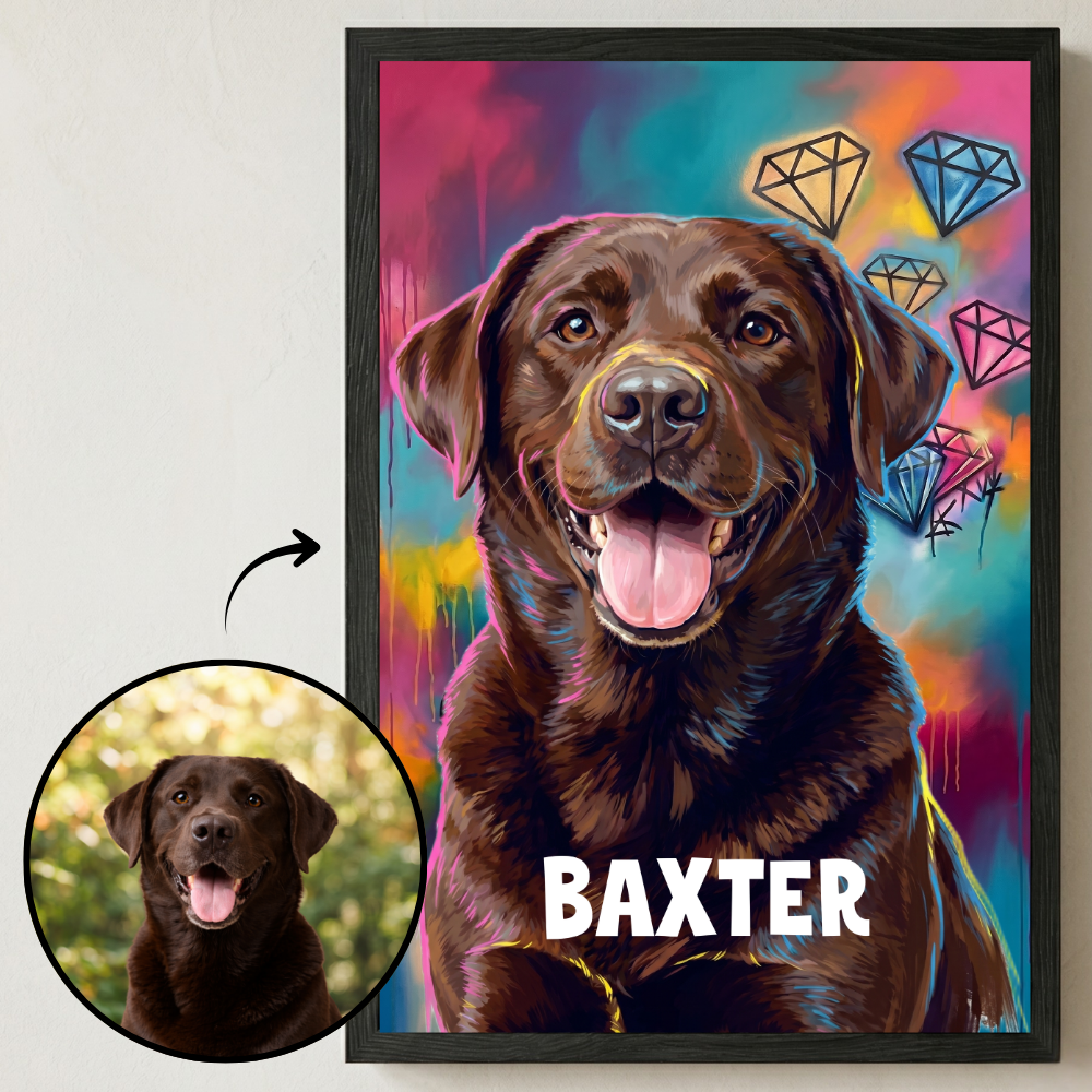 Personalisiertes Haustier-Poster "New Graffiti"