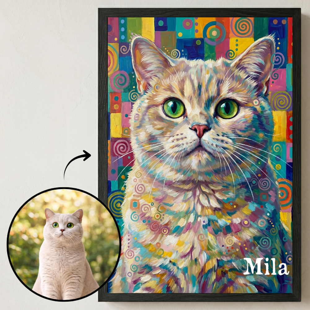Personalisiertes Katzen-Poster "REAL ART"