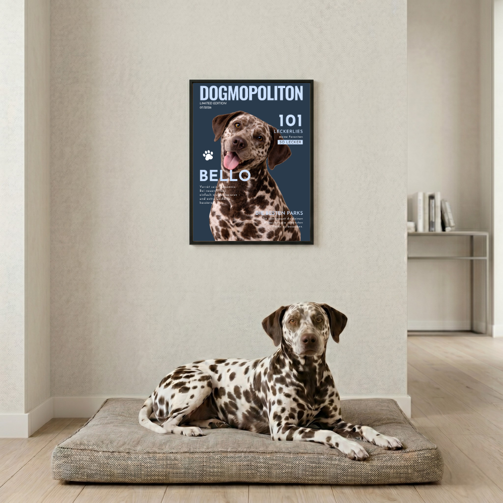 Personalisiertes Hunde-Poster "DOGMOPOLITAN"