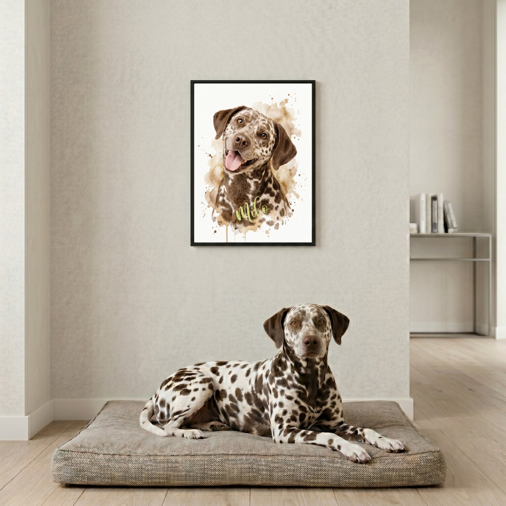 Personalisiertes Haustier-Aquarell "Wasserfarben"