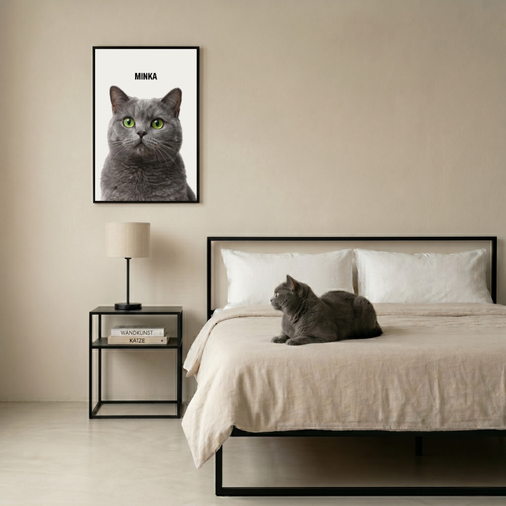 Personalisiertes Katzen-Poster "Gemälde"