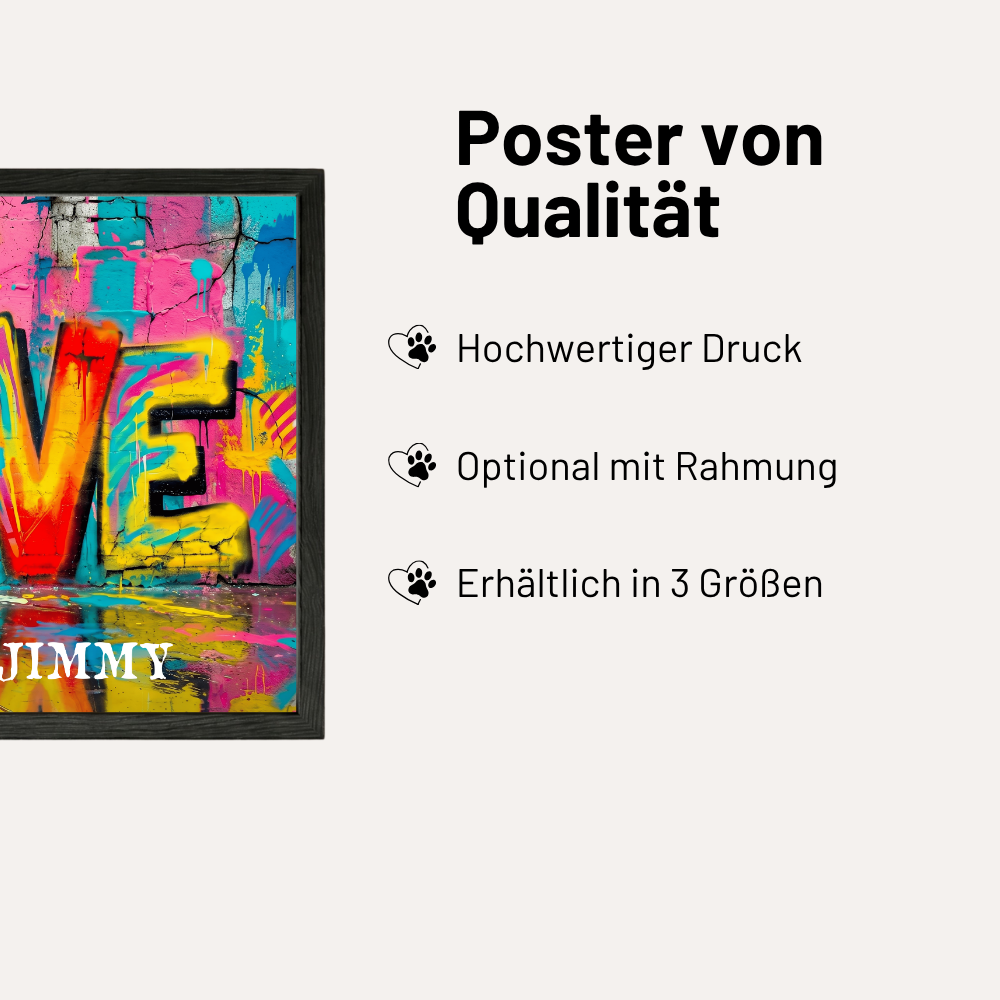 Personalisiertes Haustier-Poster "LOVE"