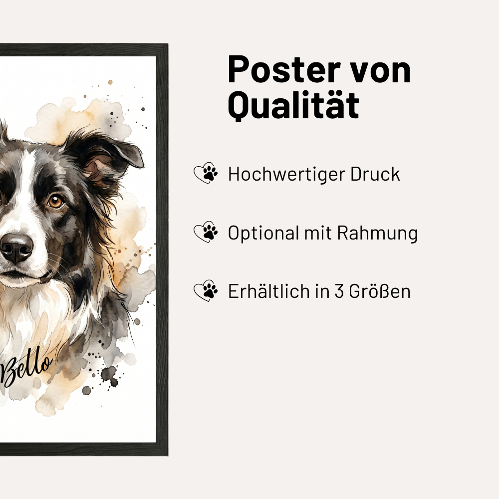 Personalisiertes Haustier-Aquarell "Wasserfarben"