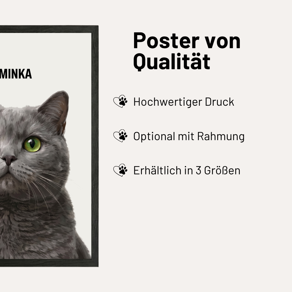 Personalisiertes Katzen-Poster "Gemälde"