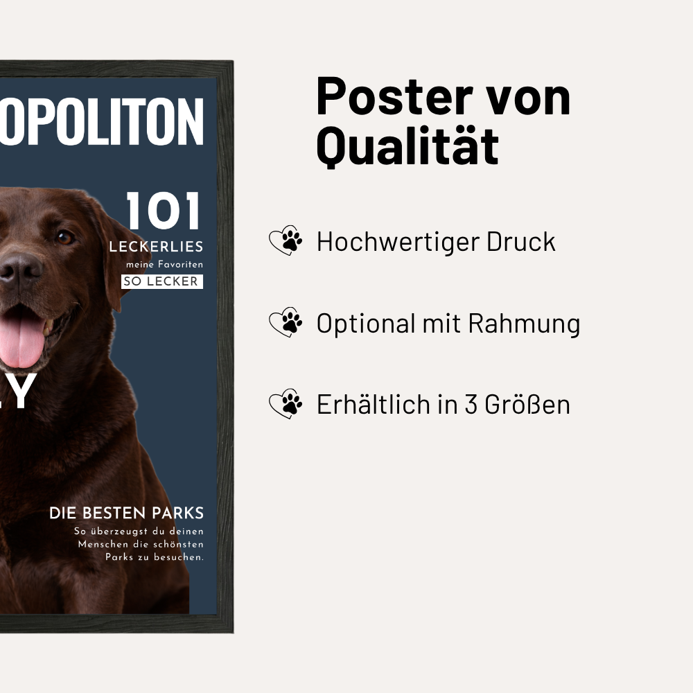 Personalisiertes Hunde-Poster "DOGMOPOLITAN"