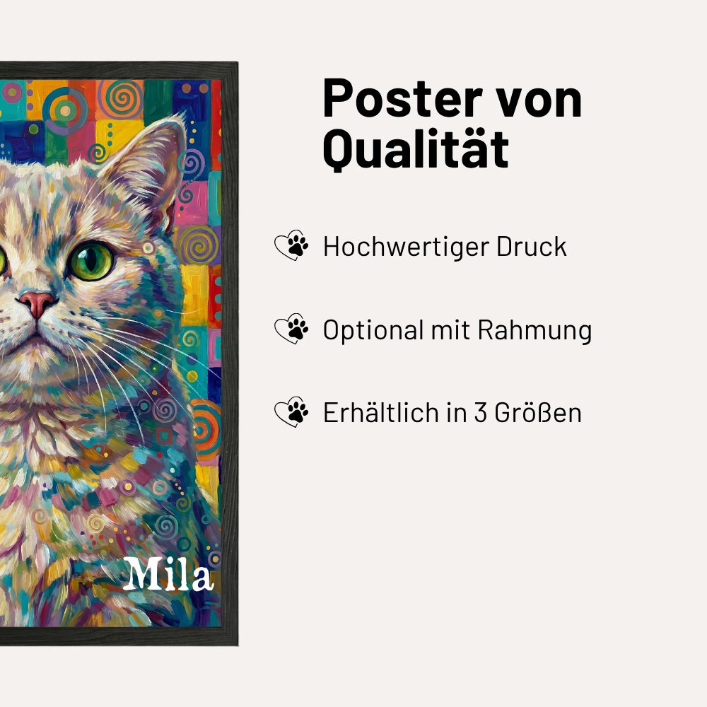 Personalisiertes Katzen-Poster "REAL ART"