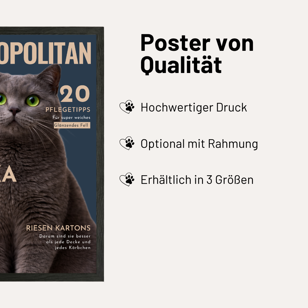 Personalisiertes Katzen-Poster "CATMOPOLITAN"