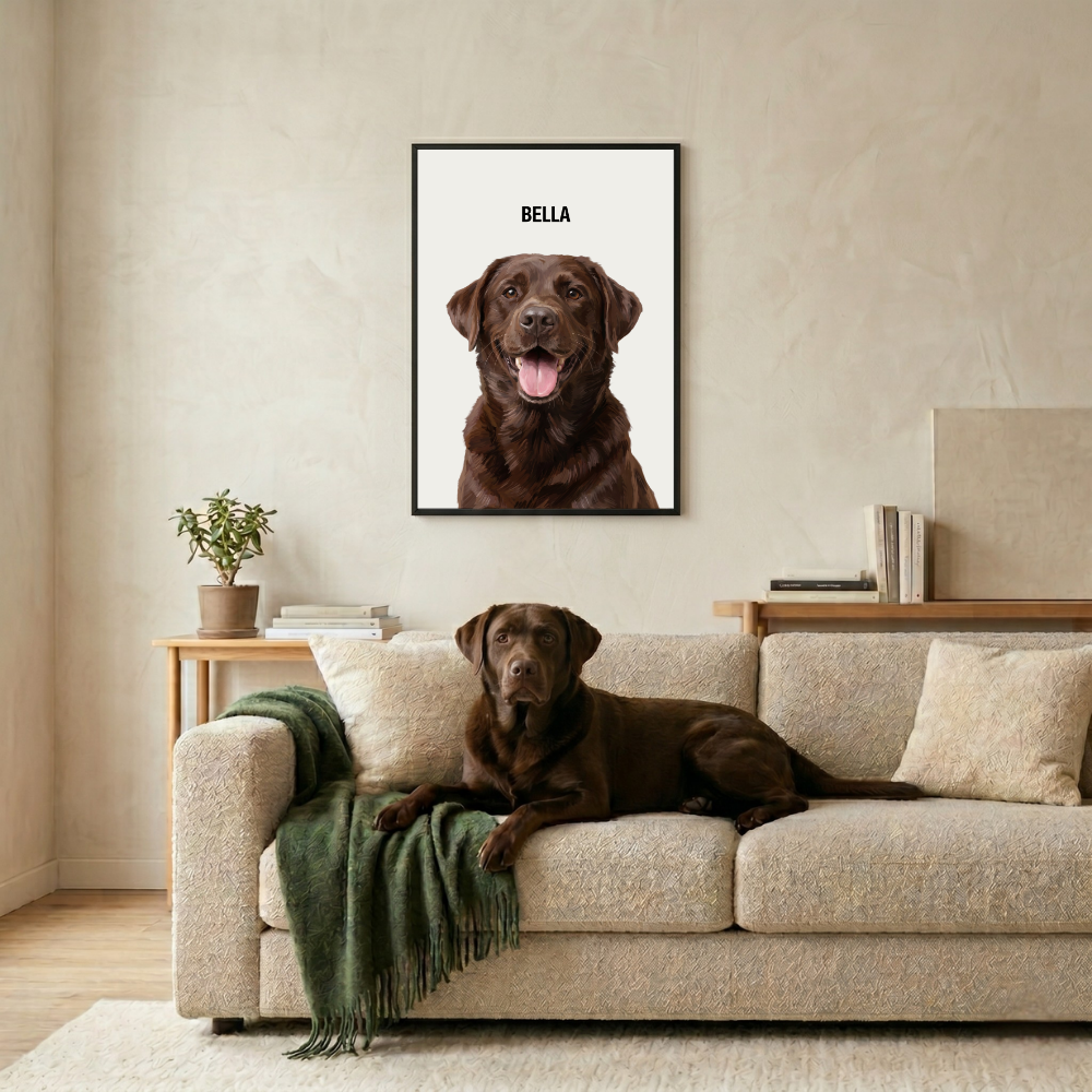 Personalisiertes Hunde-Poster "Gemälde"