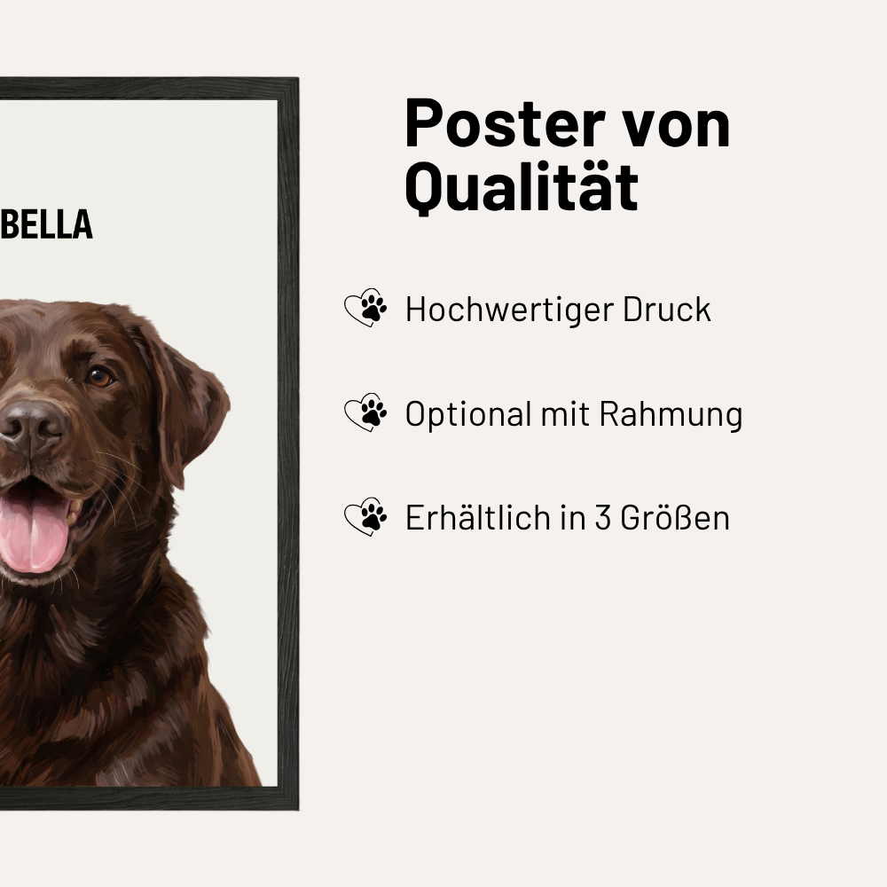 Personalisiertes Hunde-Poster "Gemälde"