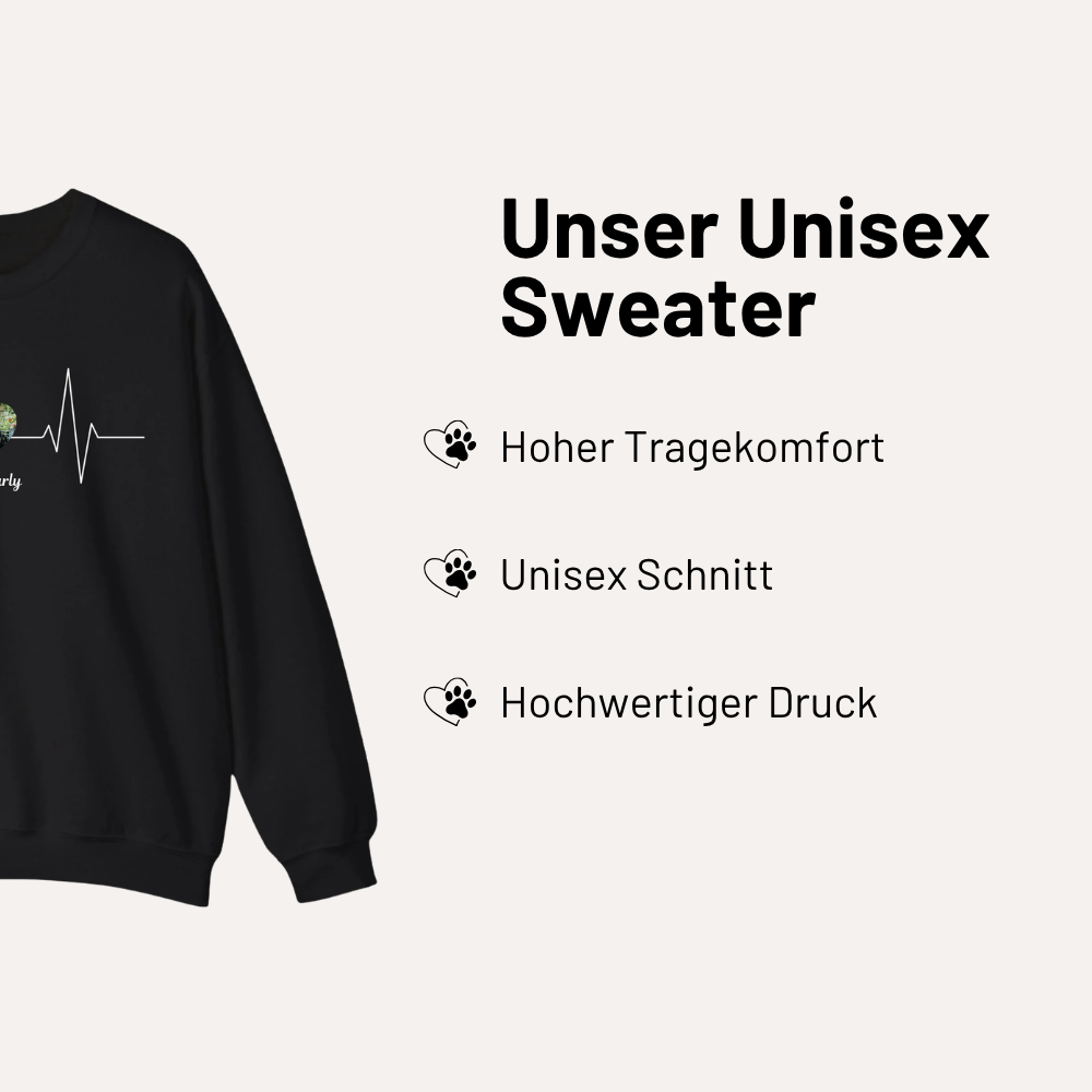 Personalisiertes Sweatshirt ''Herzschlag Haustier''
