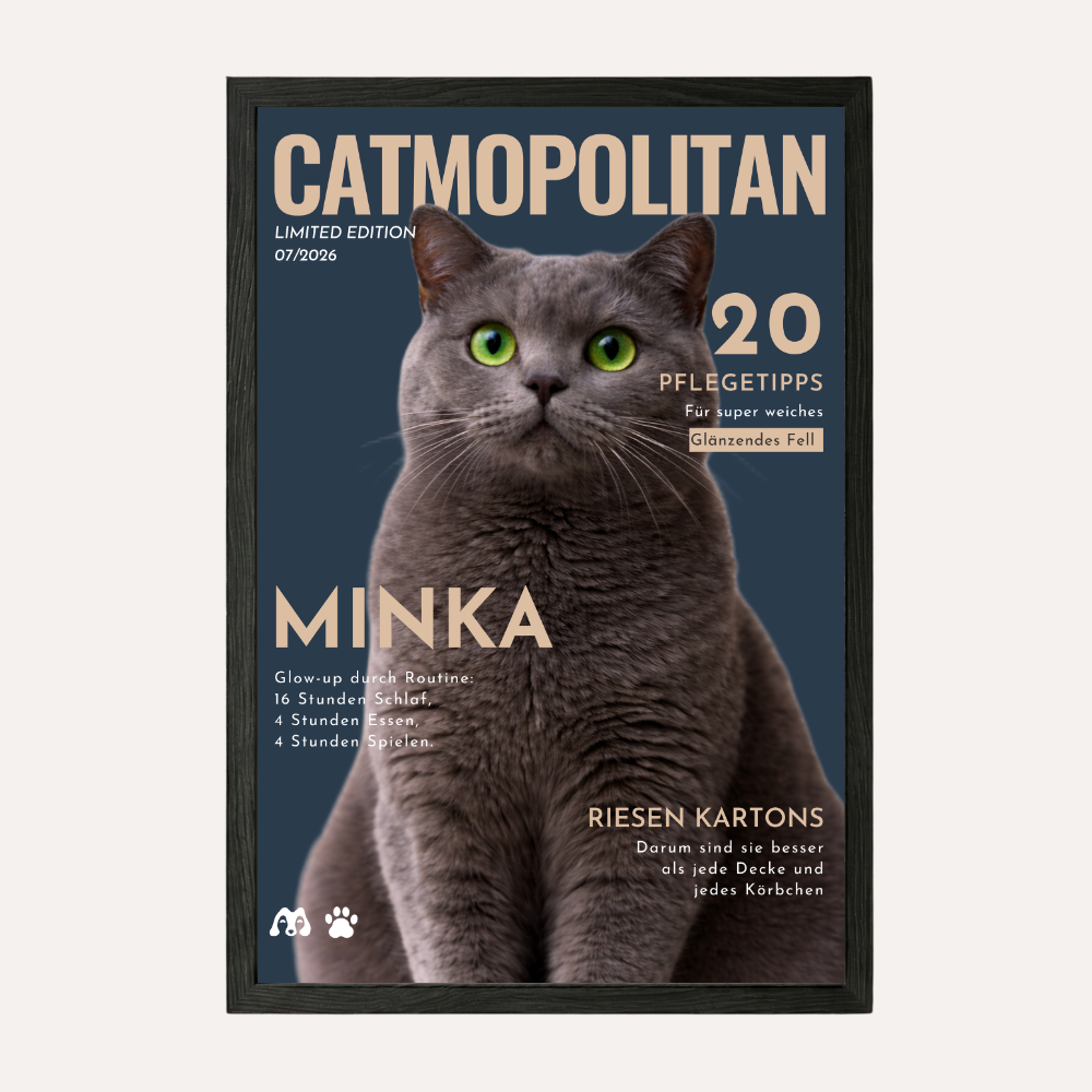 Personalisiertes Katzen-Poster "CATMOPOLITAN"