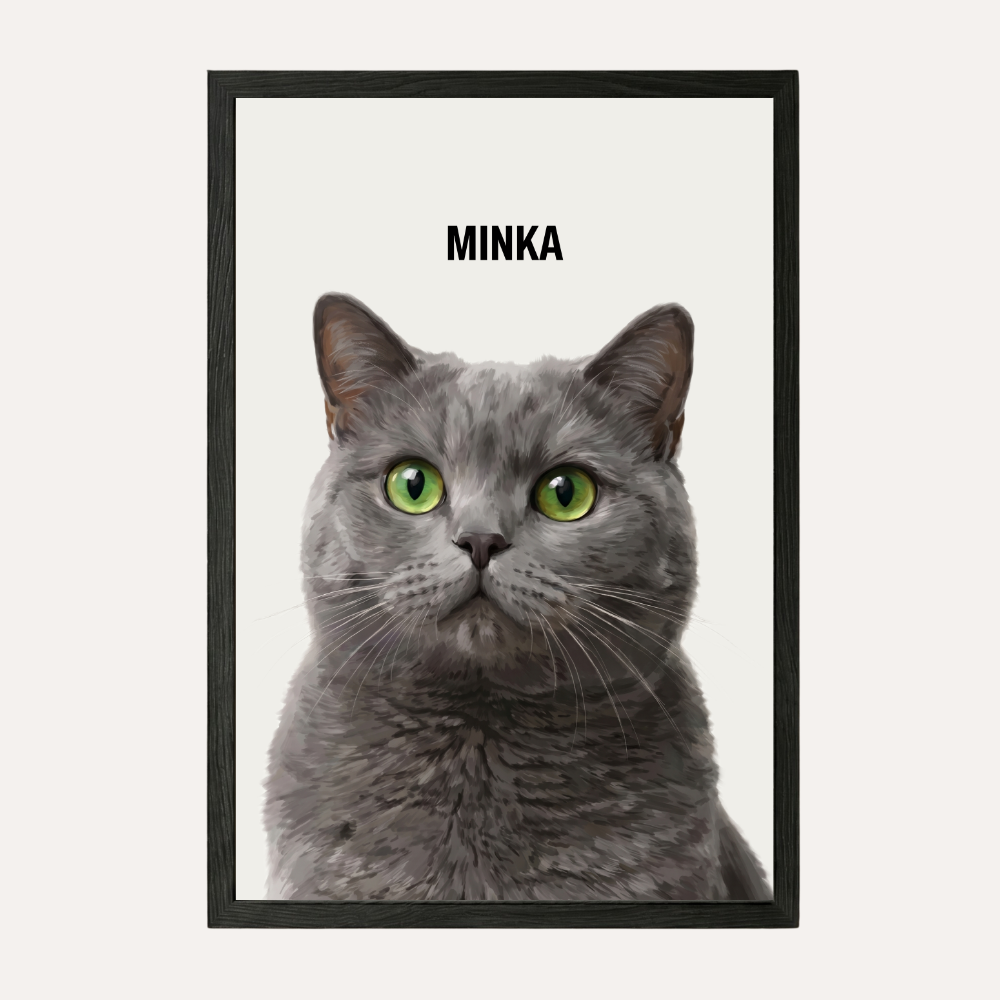 Personalisiertes Katzen-Poster "Gemälde"