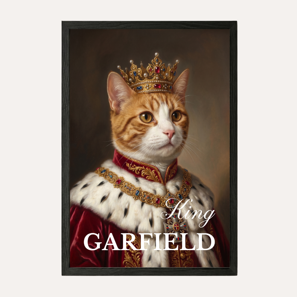 Personalisiertes Katzen-Poster "Royal King"