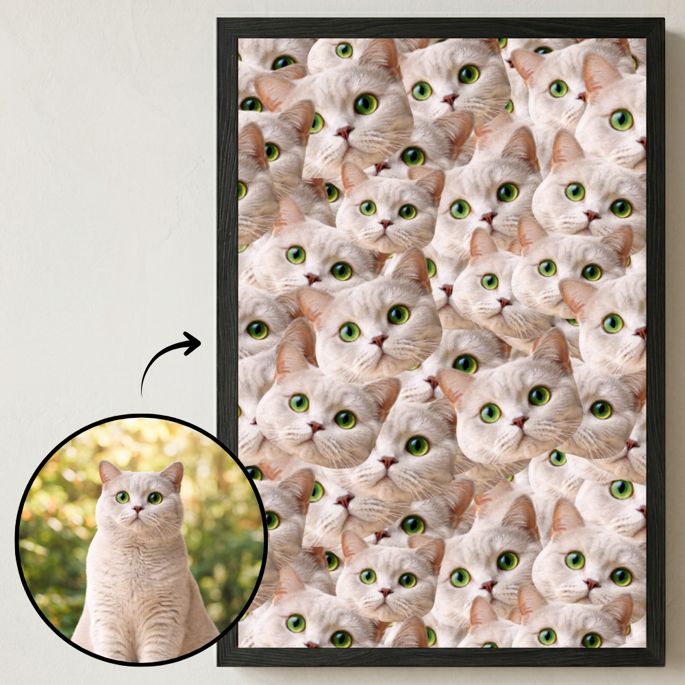 Personalisiertes Katzen-Poster "Foto Bomb"
