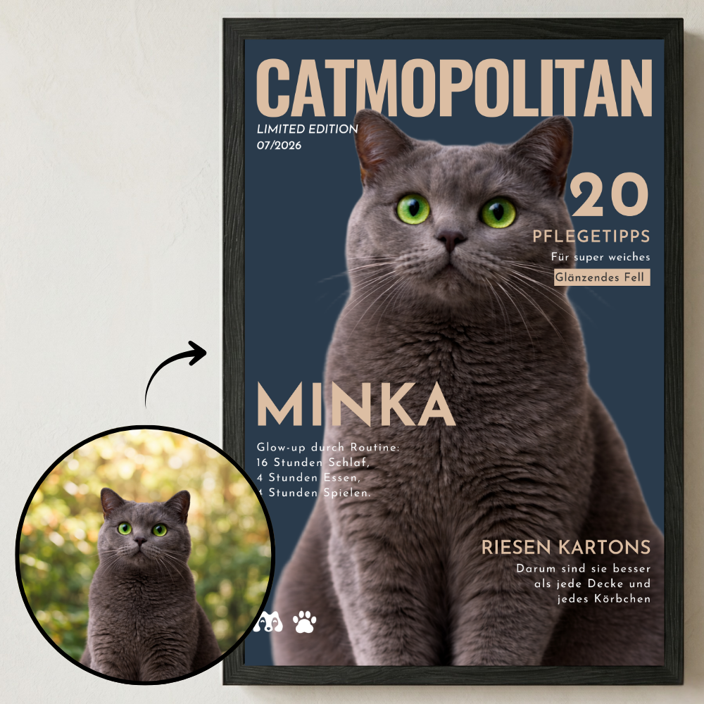 Personalisiertes Katzen-Poster "CATMOPOLITAN"
