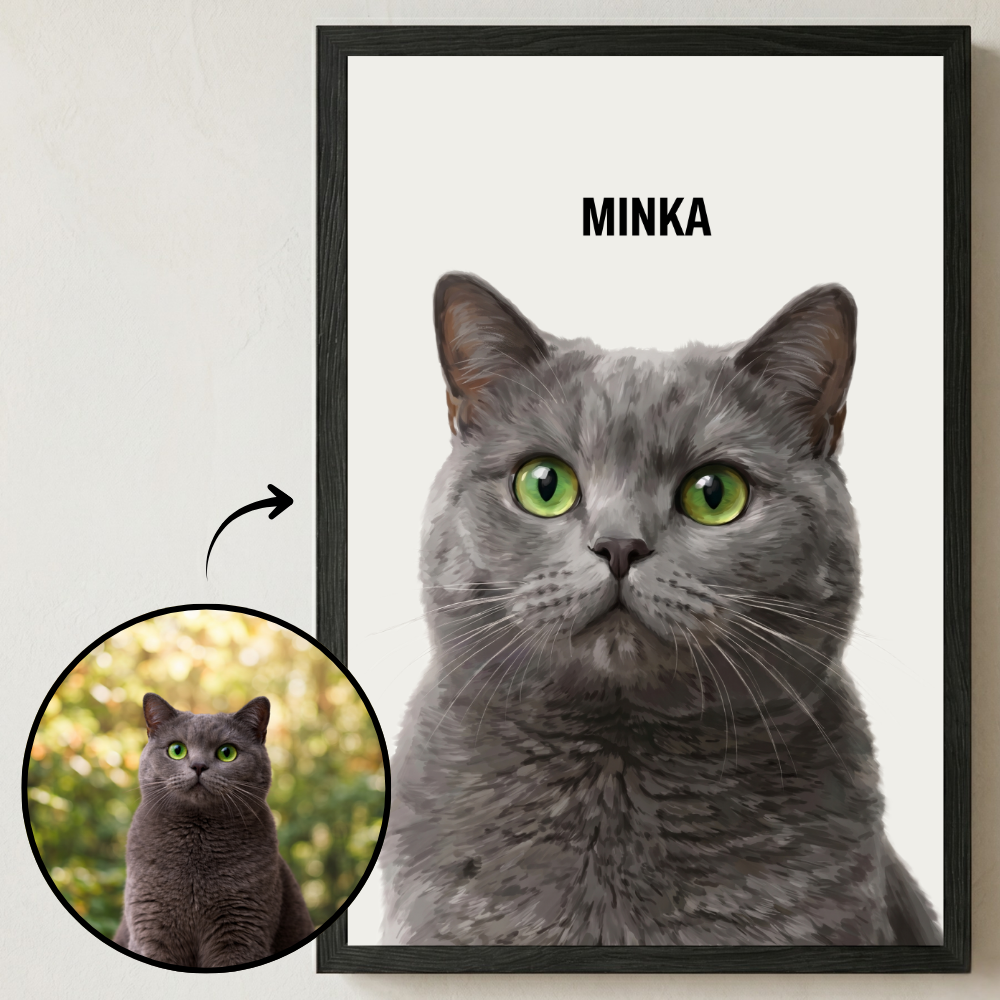 Personalisiertes Katzen-Poster "Gemälde"