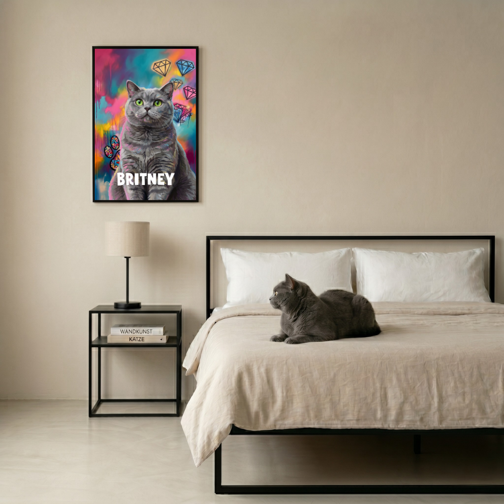 Personalisiertes Katzen-Poster "New Graffiti"