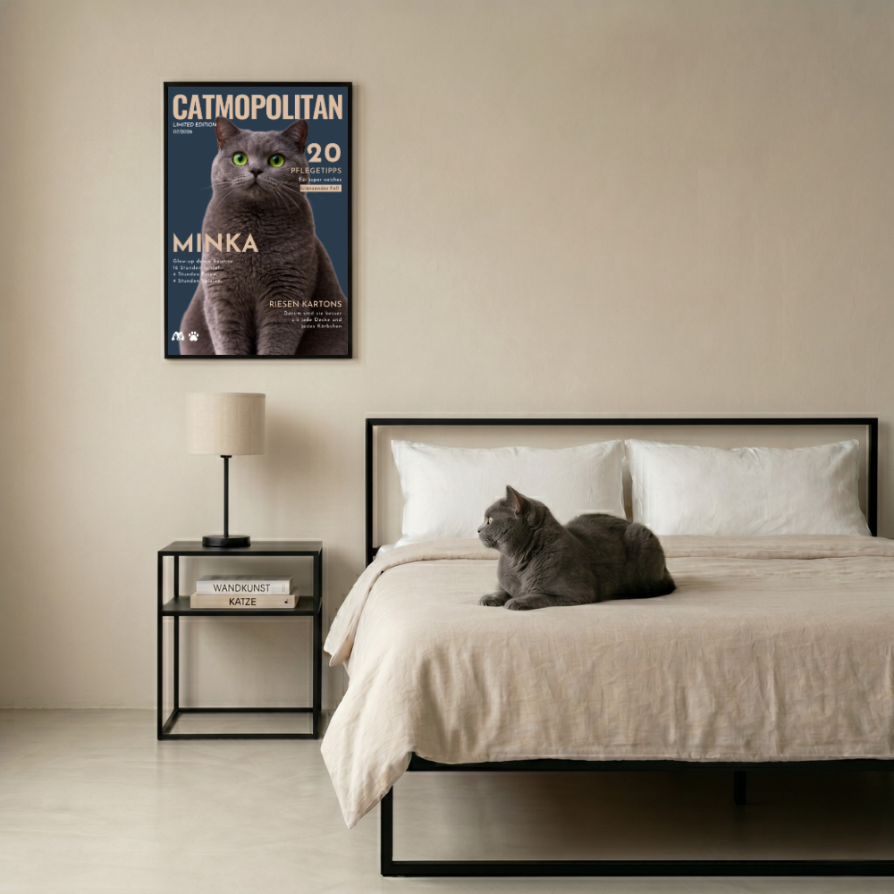 Personalisiertes Katzen-Poster "CATMOPOLITAN"