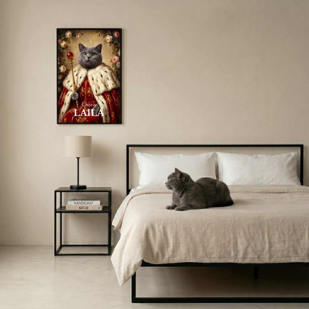 Personalisiertes Katzen-Poster "Royal King"