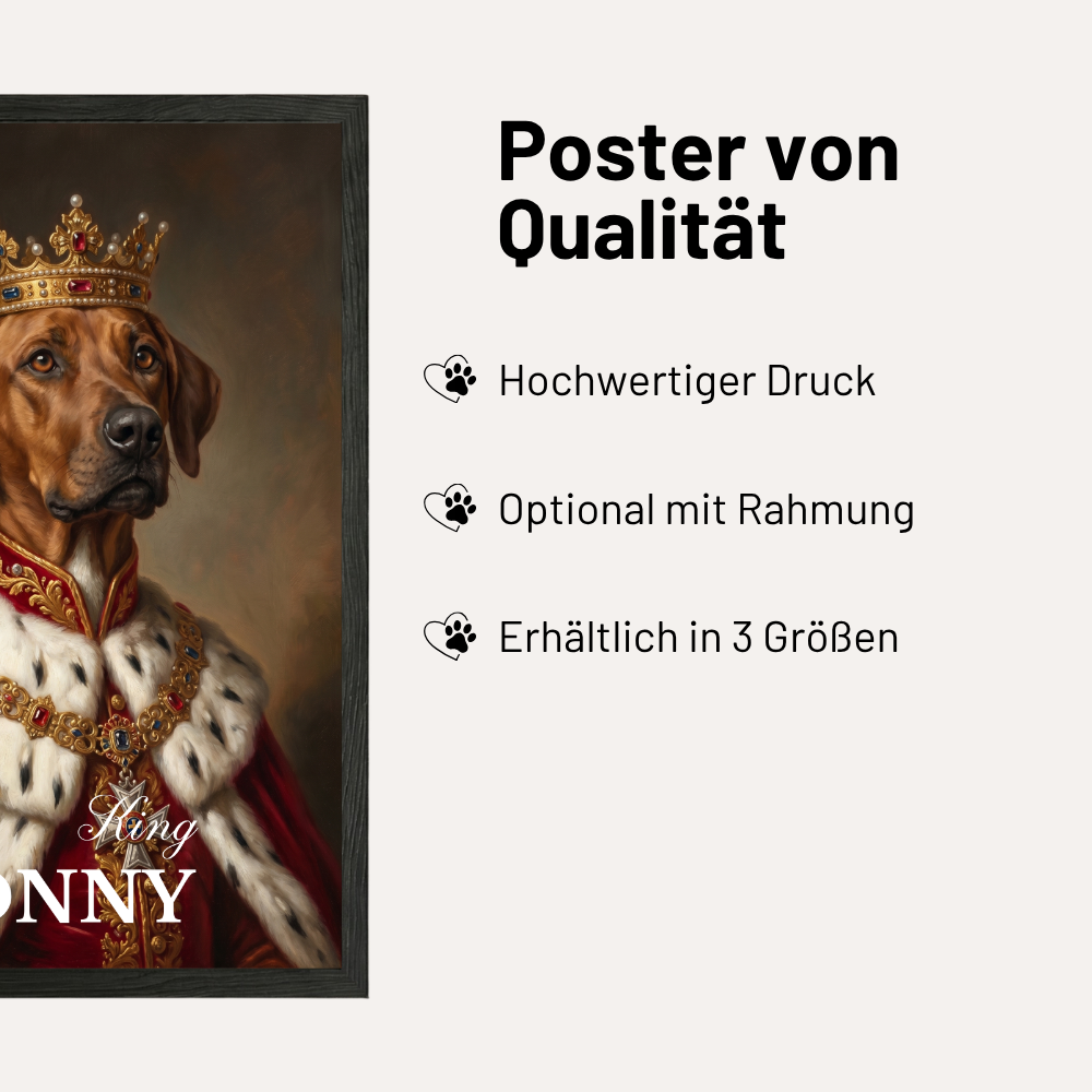 Personalisiertes Haustier-Poster "Royal King"
