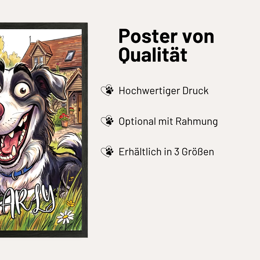Personalisiertes Haustier-Poster "Sketch" Hund Karikatur