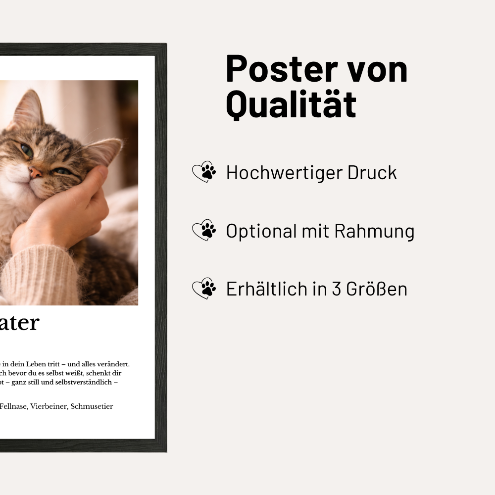 Personalisiertes Katzen-Poster "Seelenkatze"