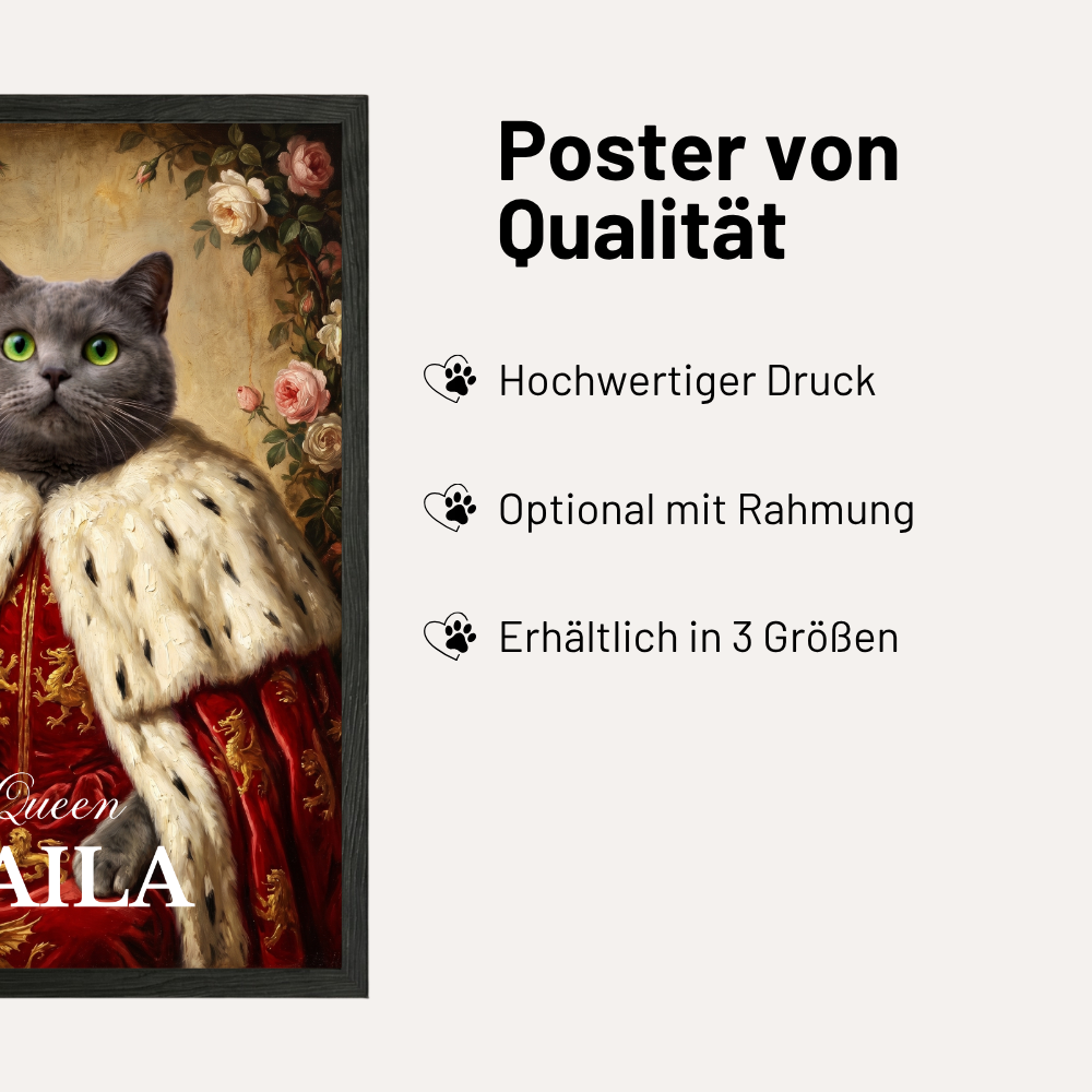 Personalisiertes Katzen-Poster "Royal King"