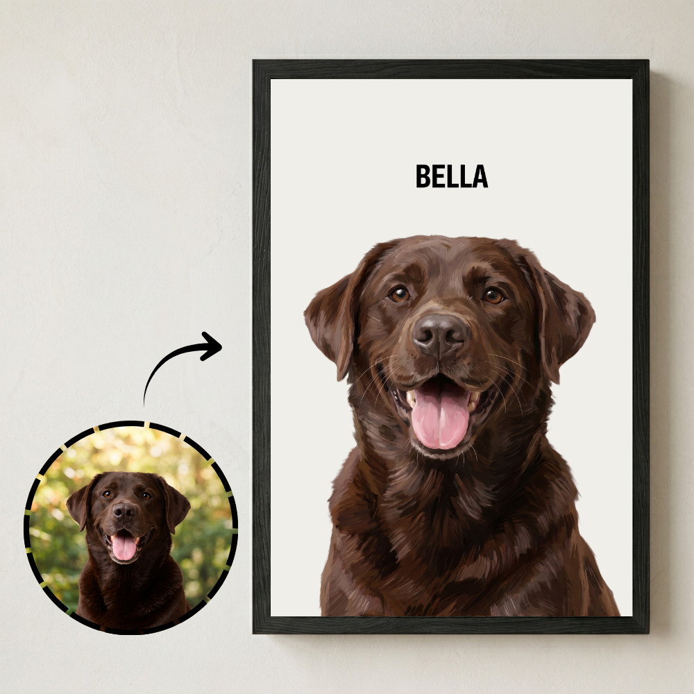 Personalisiertes Hunde-Poster "Gemälde"