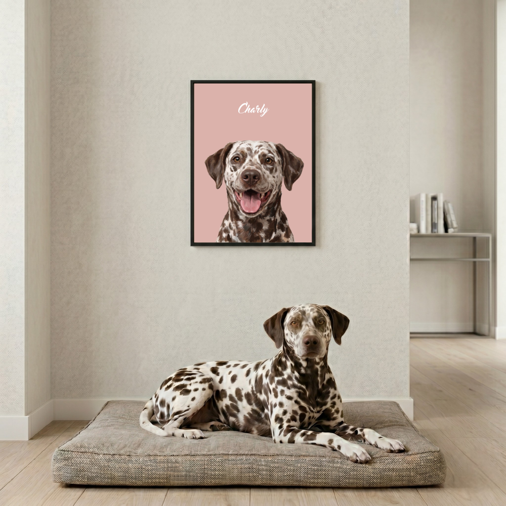 Personalisiertes Hunde-Poster "Gemälde"